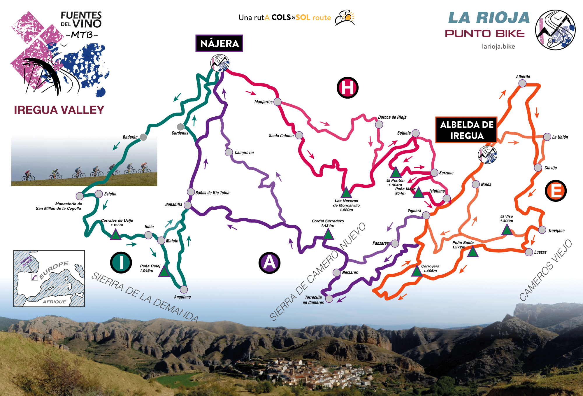 Mapa Fuentes del Vino MTB